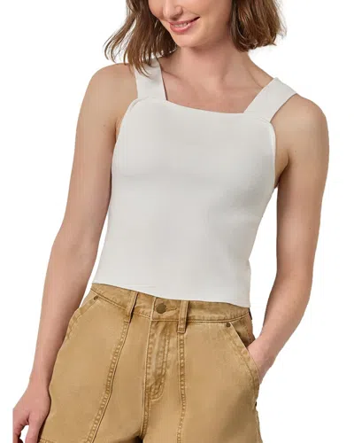 Lilla P Wide Strap Knit Tank In White
