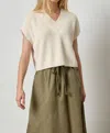 Lilla P Wide Trim V-neck Sweater In Ivory In Neutral