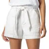 Lilla P Women's Belted Canvas Shorts In White In White