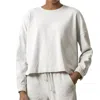 Lilla P Easy High-low Sweatshirt In White