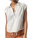 Lilla P Easy Yoke Blouse In White In White