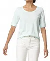 Lilla P Women's Elbow Sleeve Ballet Top In Pool In Green