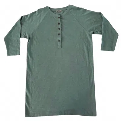 Lilla P Women's Henley 3/4 Sleeve Dress In Light Green