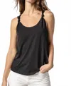 Lilla P Women's Knot Strap Tank Top In Black In Black