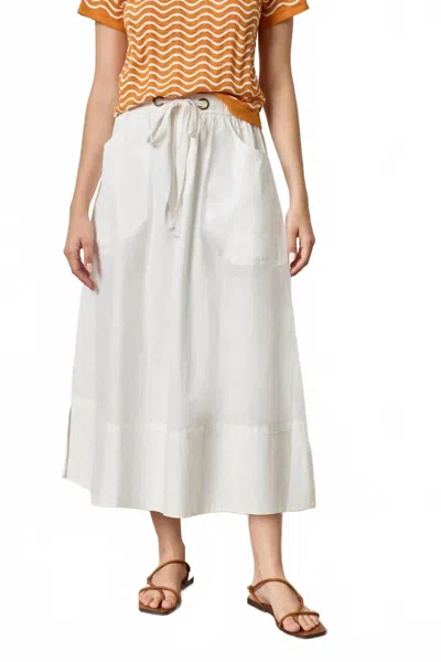 Lilla P Women's Long Poplin Skirt In White