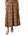 Lilla P Women's Paneled Maxi Skirt In Brown In Brown