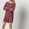 Lilla P Seamed Boatneck Dress In Port