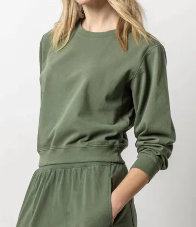 LILLA P WOMEN'S SHRUNKEN SWEATSHIRT IN ELM