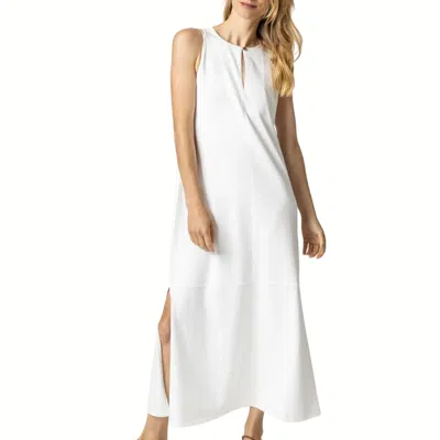 Lilla P Women's Sleeveless Keyhole Maxi Dress In White