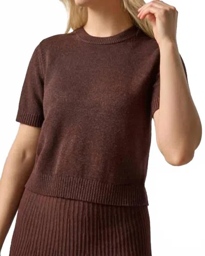Lilla P Women's Sparkle Sweater Top In Brown