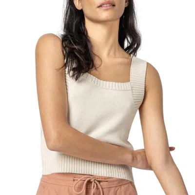 Lilla P Women's Sweater Tank Top In Ivory In Multi