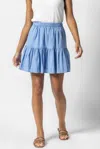 Lilla P Women's Tiered Short Skirt In Harbor In Blue
