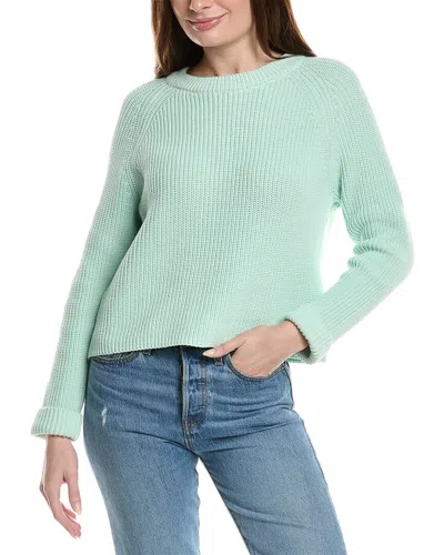 Lilla P Zip Back Raglan Sweater In Green