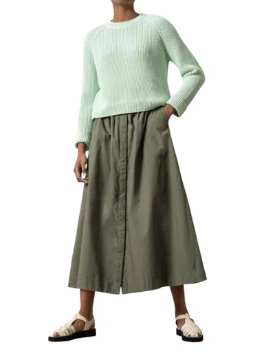 Lilla P Zip Back Raglan Sweater In Pistachio In Blue
