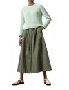 Lilla P Zip Back Raglan Sweater In Pistachio In White