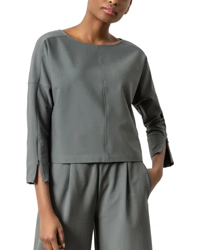 LILLA P ZIP DETAIL SEAMED TOP