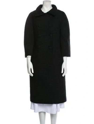 Pre-owned Lilli Ann Vintage 1960's Faux Fur Coat In Black