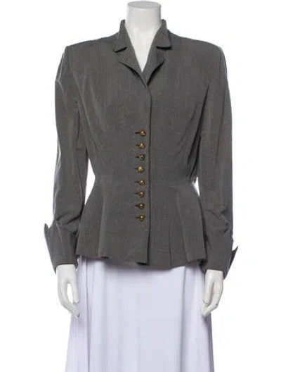 Pre-owned Lilli Ann Vintage 1980's Blazer In Gray