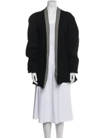 Pre-owned Lillie Rubin Colorblock Pattern Jacket In Black
