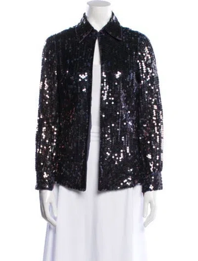 Pre-owned Lillie Rubin Printed Evening Jacket In White
