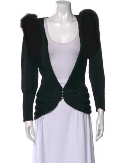 Pre-owned Lillie Rubin Scoop Neck Sweater In Black