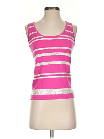 Pre-owned Lillie Rubin Sleeveless Top Pink Scoop Neck Tops