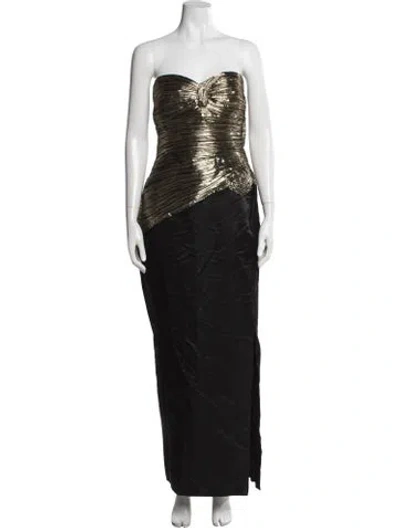 Pre-owned Lillie Rubin Strapless Long Dress In Multi
