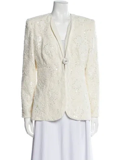 Pre-owned Lillie Rubin Vintage 1980's Blazer In White