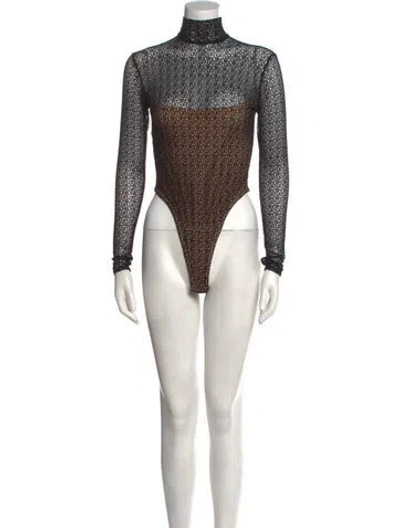 Pre-owned Lillie Rubin Vintage 1980's Bodysuit In Black