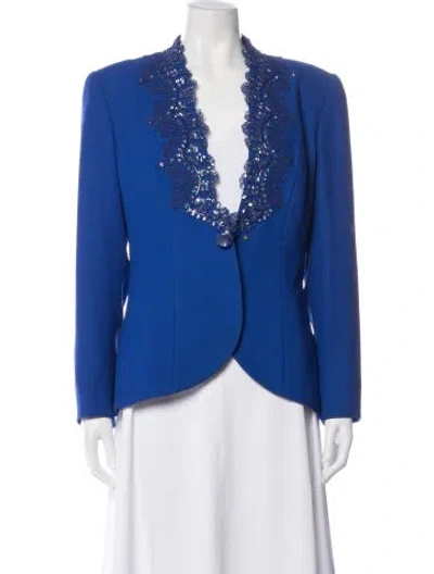 Pre-owned Lillie Rubin Vintage 1980's Evening Jacket In Blue