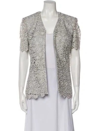 Pre-owned Lillie Rubin Vintage 1980's Evening Jacket In Gray