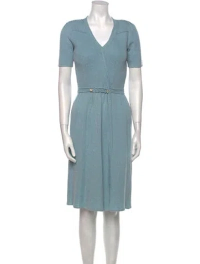 Pre-owned Lillie Rubin Vintage Knee-length Dress In Blue