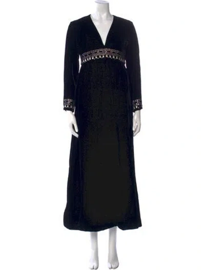 Pre-owned Lillie Rubin Vintage Long Dress In Black