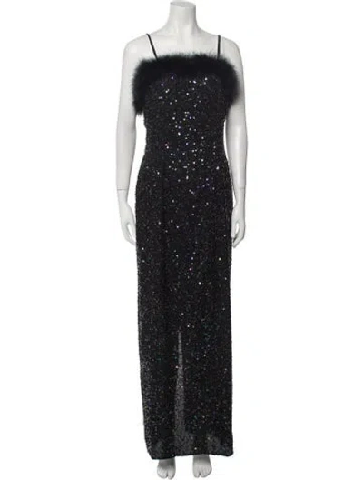 Pre-owned Lillie Rubin Vintage Long Dress In Black