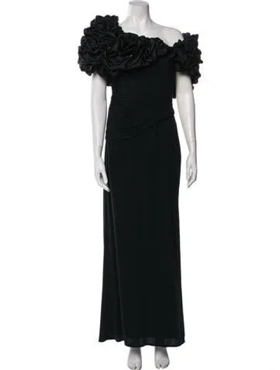 Pre-owned Lillie Rubin Vintage Long Dress In Black
