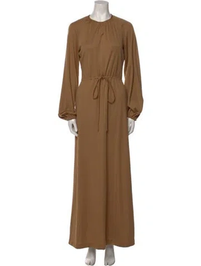 Pre-owned Lillie Rubin Vintage Long Dress In Brown