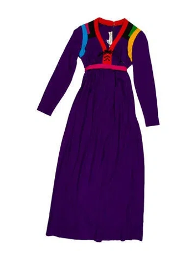 Pre-owned Lillie Rubin Vintage Long Dress In Purple