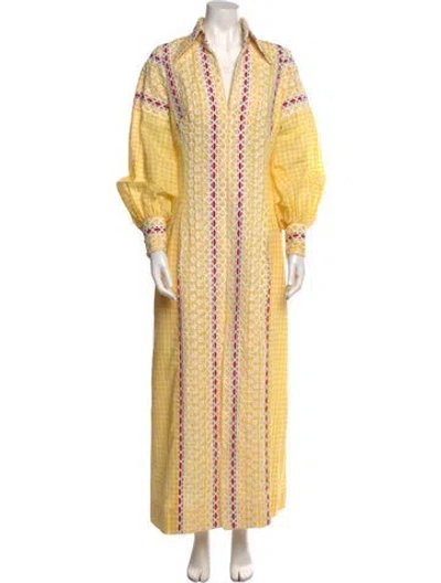 Pre-owned Lillie Rubin Vintage Long Dress In Yellow