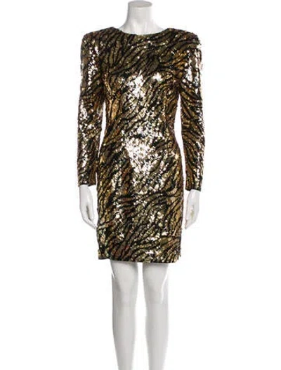 Pre-owned Lillie Rubin Vintage Mini Dress In Black
