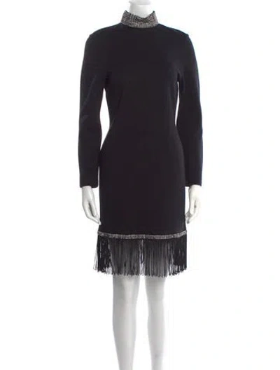 Pre-owned Lillie Rubin Vintage Mini Dress In Black