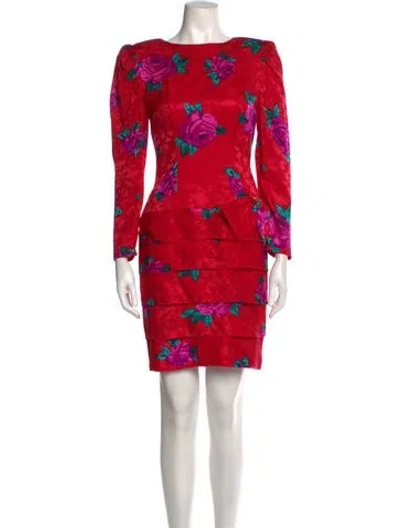Pre-owned Lillie Rubin Vintage Mini Dress In Red