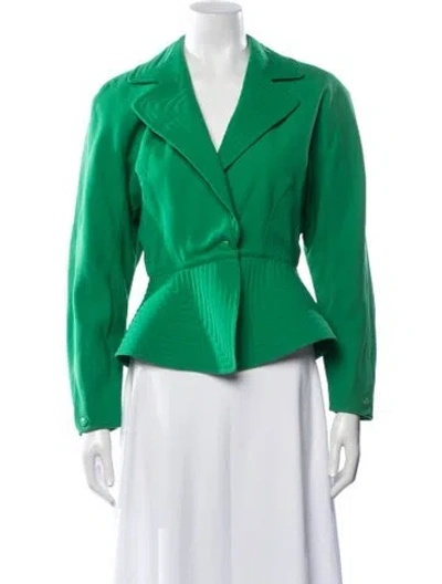 Pre-owned Lillie Rubin Wool Blazer In Green