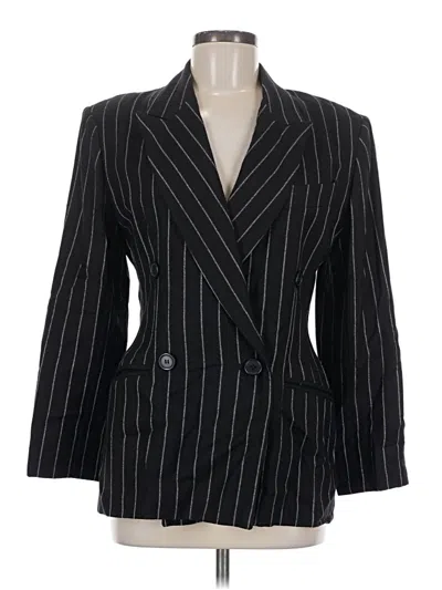Pre-owned Lillie Rubin Wool Blazer Jacket In Black