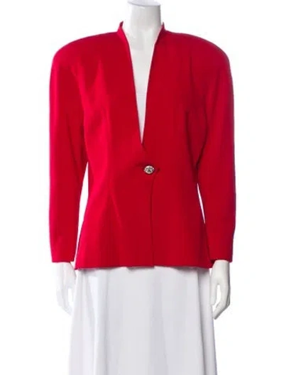 Pre-owned Lillie Rubin Wool Blazer In Red