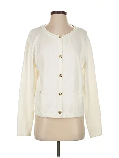 Pre-owned Lillusory Cardigan Sweater In White