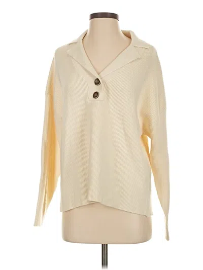 Pre-owned Lillusory Cardigan Sweater In White