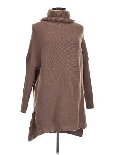 Pre-owned Lillusory Long Sleeve Top Brown Turtleneck Tops