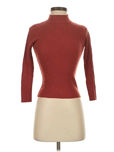 Pre-owned Lillusory Long Sleeve Turtleneck In Brown