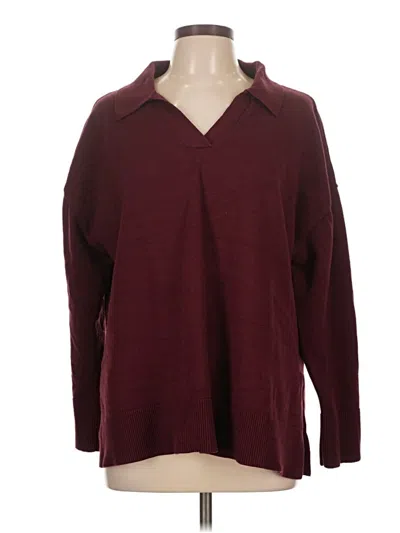 Pre-owned Lillusory Pullover Sweater In Burgundy