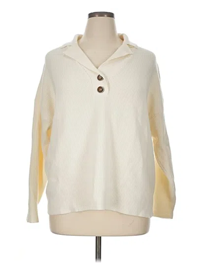 Pre-owned Lillusory Pullover Sweater In White